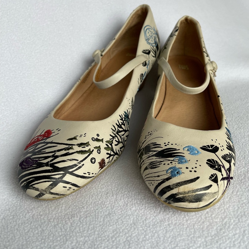 CAMPER Ladies "TWS" Twins Cream Leather Mary Jane Shoes Size 10-11 US - Picture 2 of 15